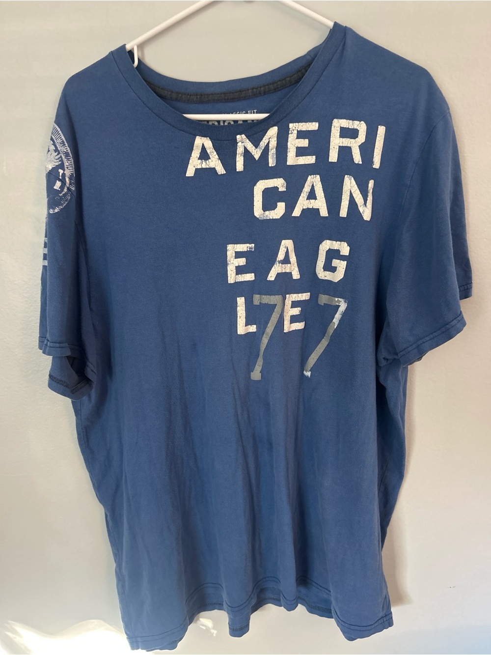 American Eagle Outfitters Blue Graphic Short-Sleeve Tee
